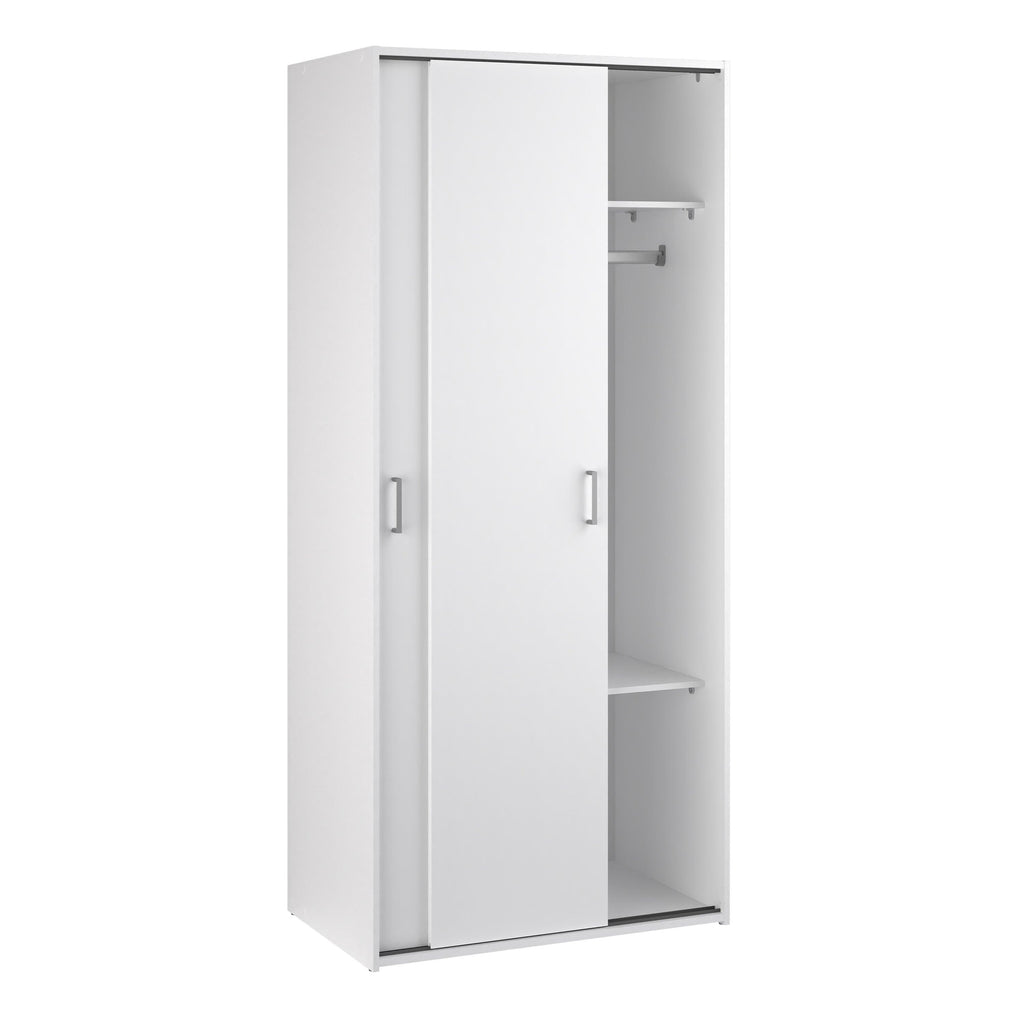 Space Wardrobe 2 Sliding Doors in White 1750 - image 5