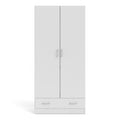 Space Wardrobe with 2 Doors + 1 Drawer in White 1750 - image 2