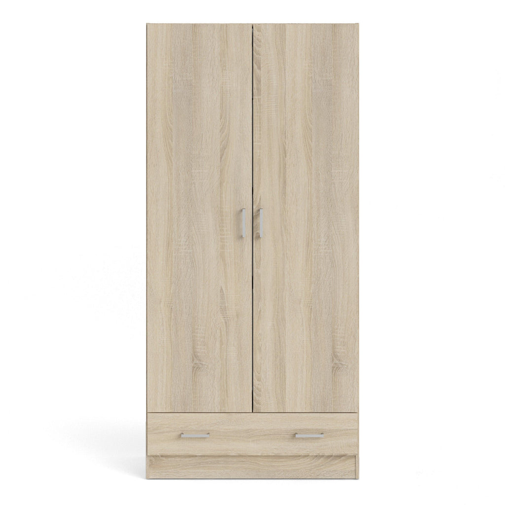 Space Wardrobe with 2 Doors + 1 Drawer in Oak 1750 - image 2