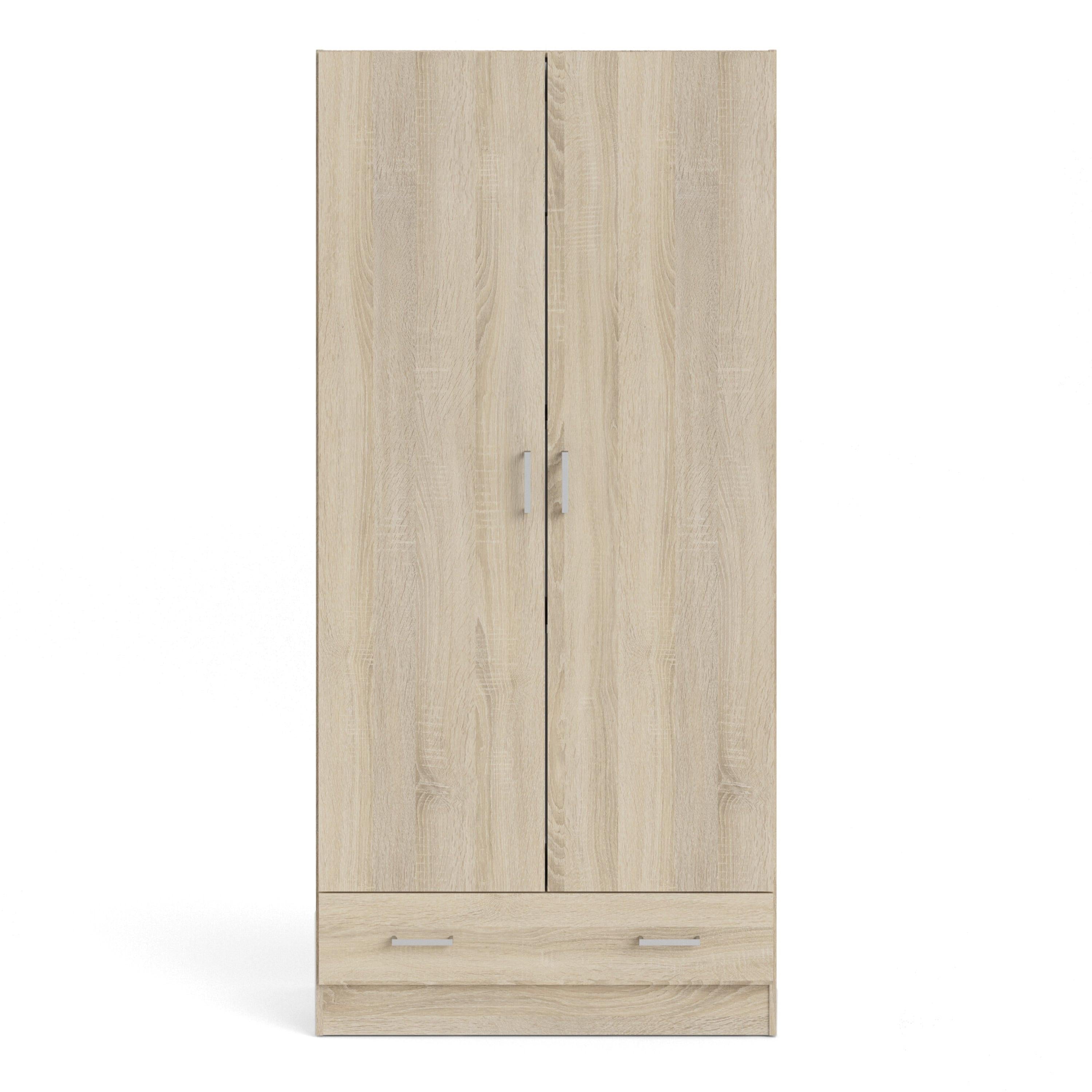 Space Wardrobe with 2 Doors + 1 Drawer in Oak 1750 - image 2
