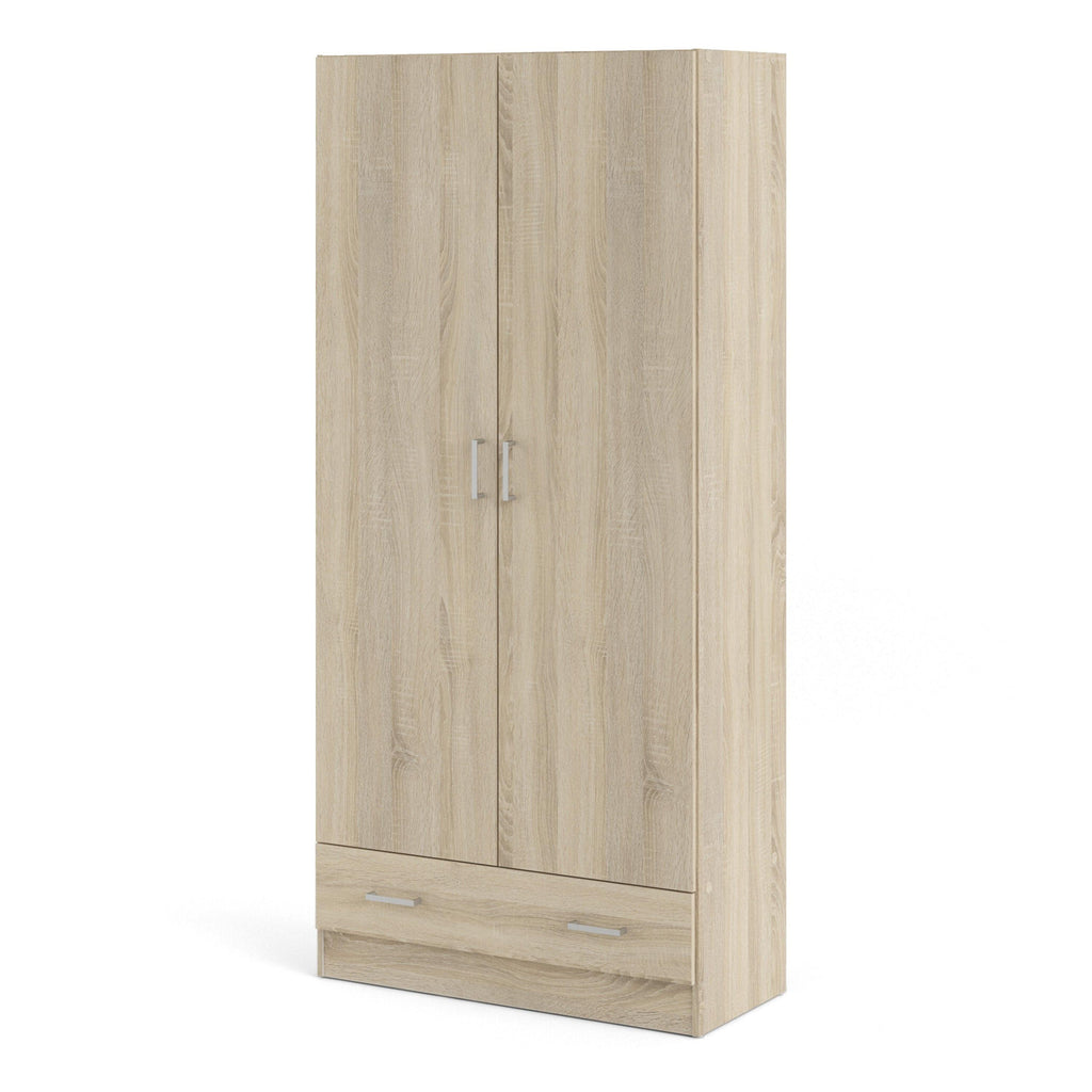 Space Wardrobe with 2 Doors + 1 Drawer in Oak 1750 - image 3