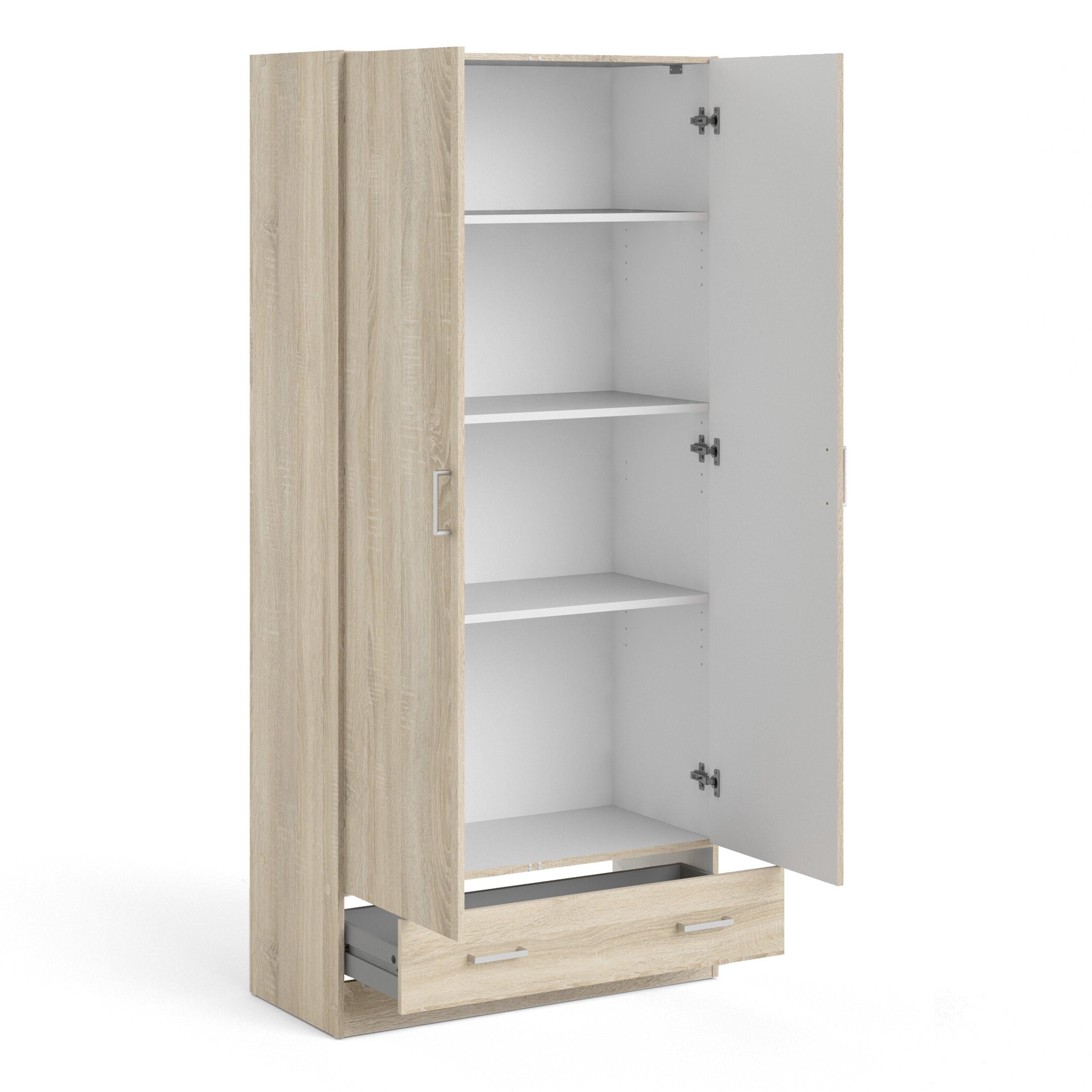 Space Wardrobe with 2 Doors + 1 Drawer in Oak 1750 - image 5