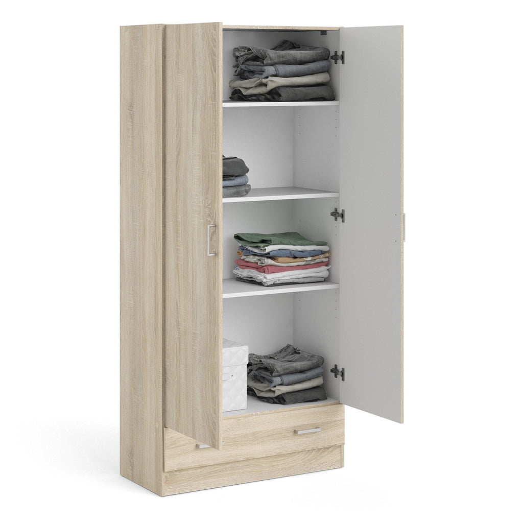 Space Wardrobe with 2 Doors + 1 Drawer in Oak 1750 - image 7