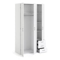 Space Wardrobe 3 Doors 3 Drawers in White 2000 - image 4