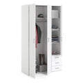 Space Wardrobe 3 Doors 3 Drawers in White 2000 - image 5
