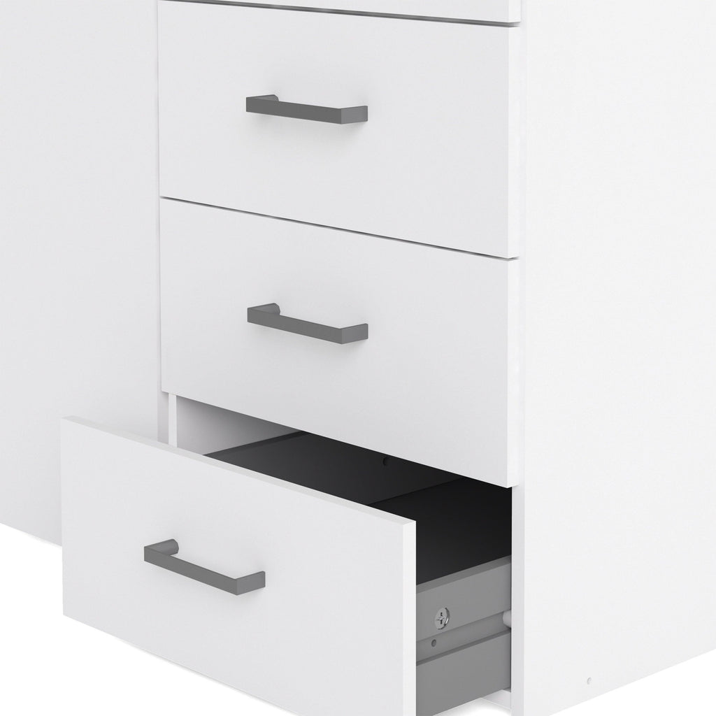Space Wardrobe 3 Doors 3 Drawers in White 2000 - image 9