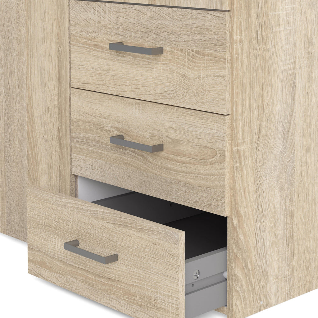 Space Wardrobe 3 Doors 3 Drawers in Oak 2000 - image 12