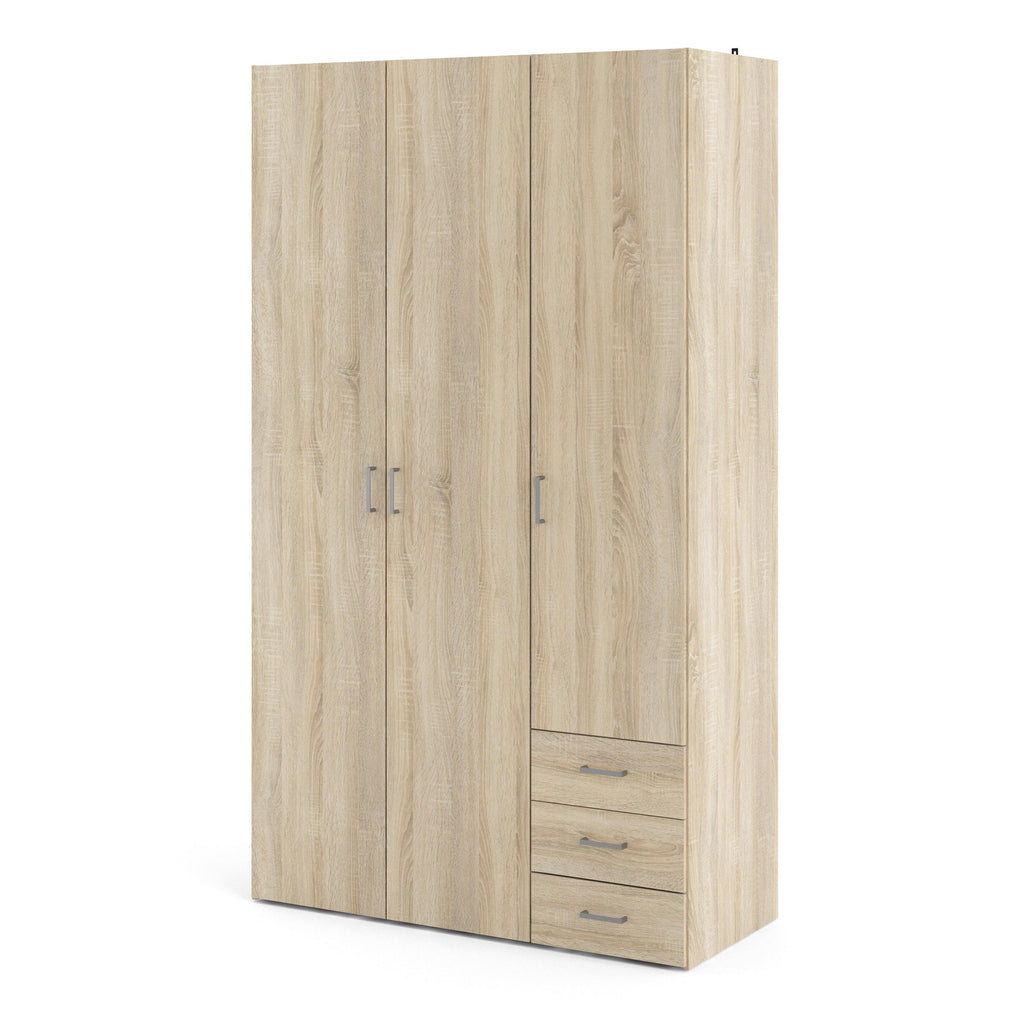 Space Wardrobe 3 Doors 3 Drawers in Oak 2000 - image 3