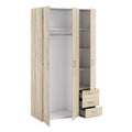 Space Wardrobe 3 Doors 3 Drawers in Oak 2000 - image 4