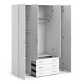 Space Wardrobe 4 Doors 3 Drawers in White 2000 - image 4