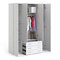 Space Wardrobe 4 Doors 3 Drawers in White 2000 - image 5