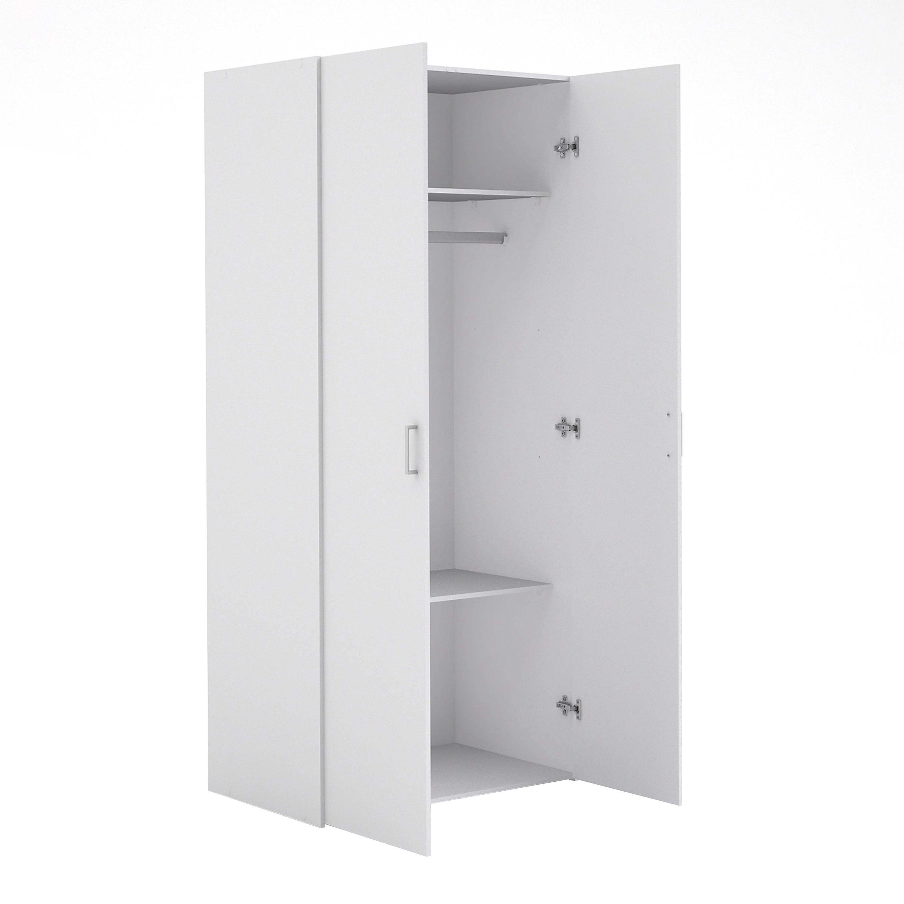 Space Wardrobe 2 Doors White 1750 - image 4
