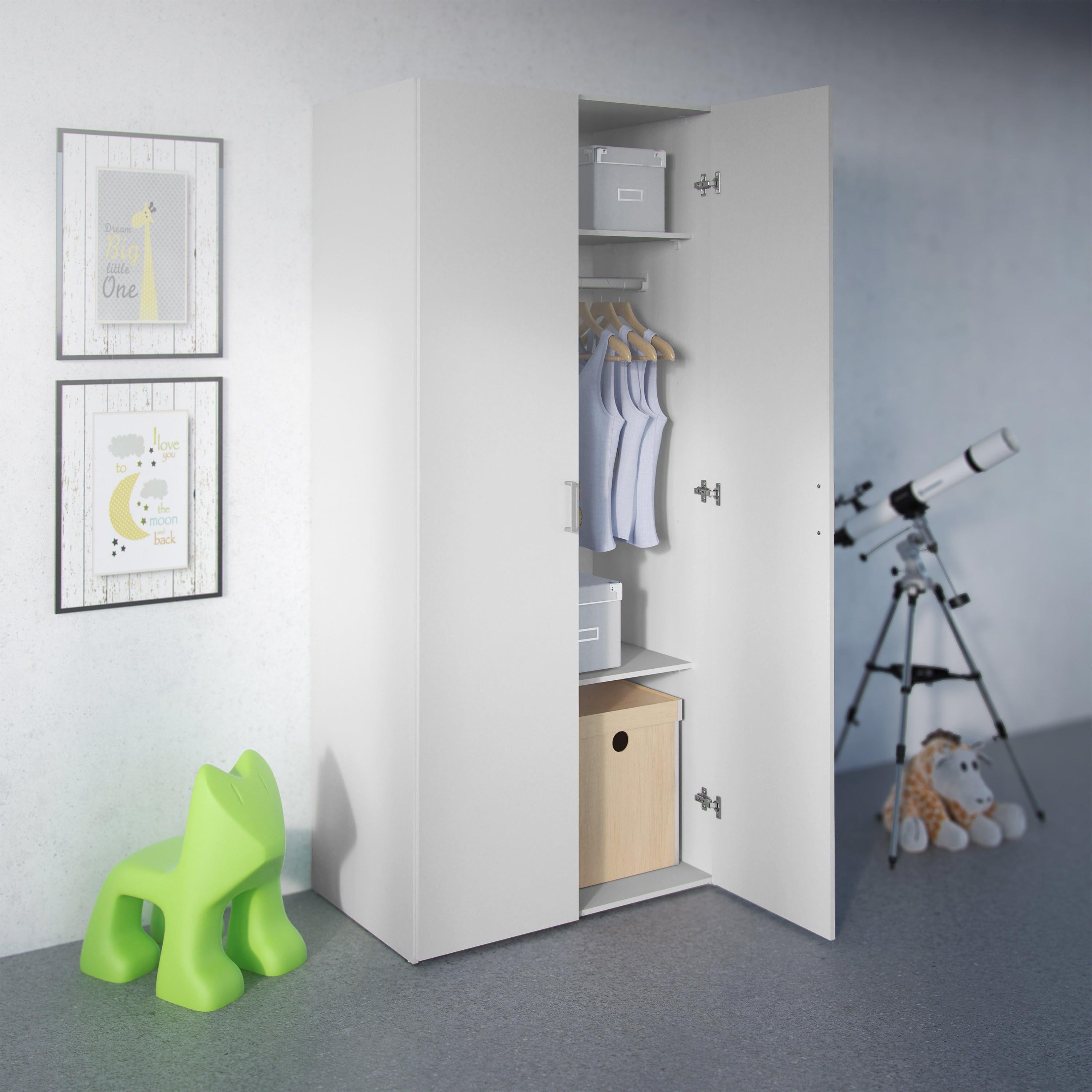 Space Wardrobe 2 Doors White 1750 - image 6