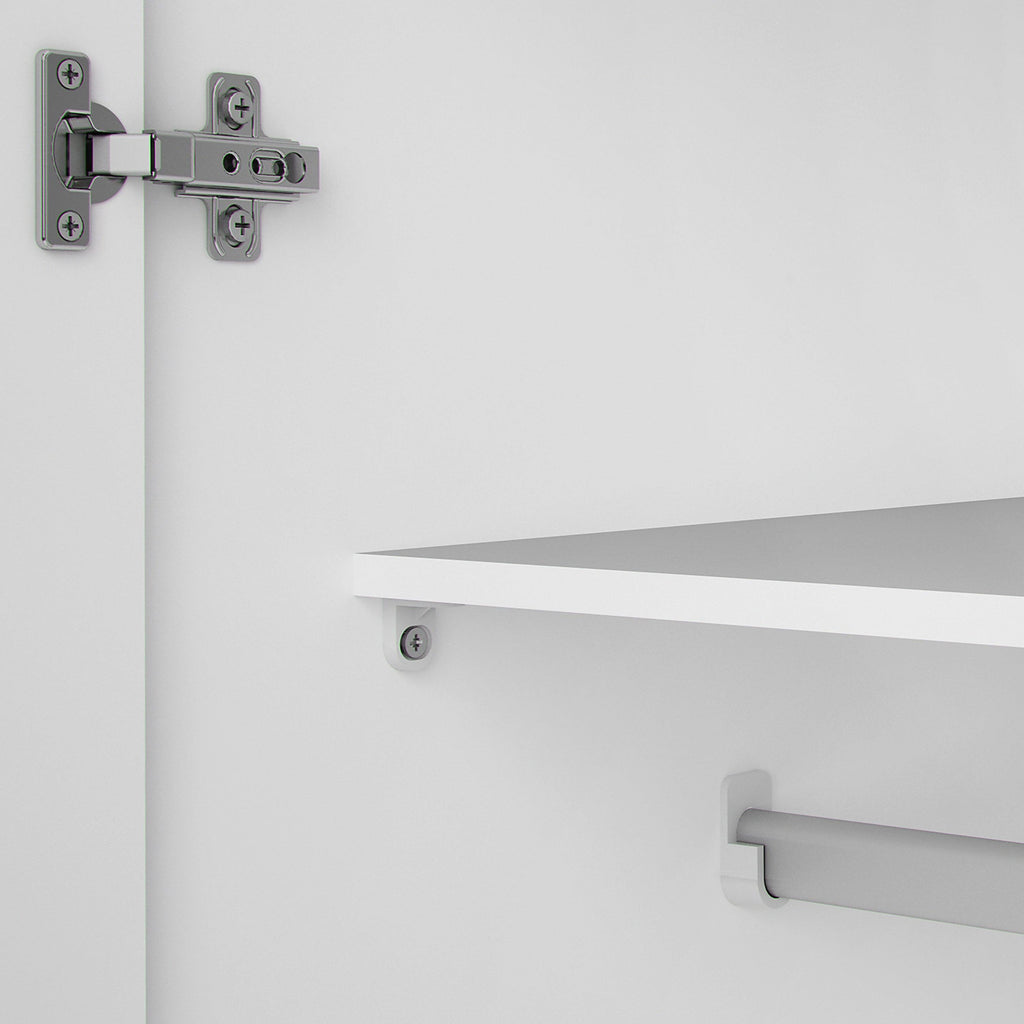 Space Wardrobe 2 Doors White 1750 - image 8
