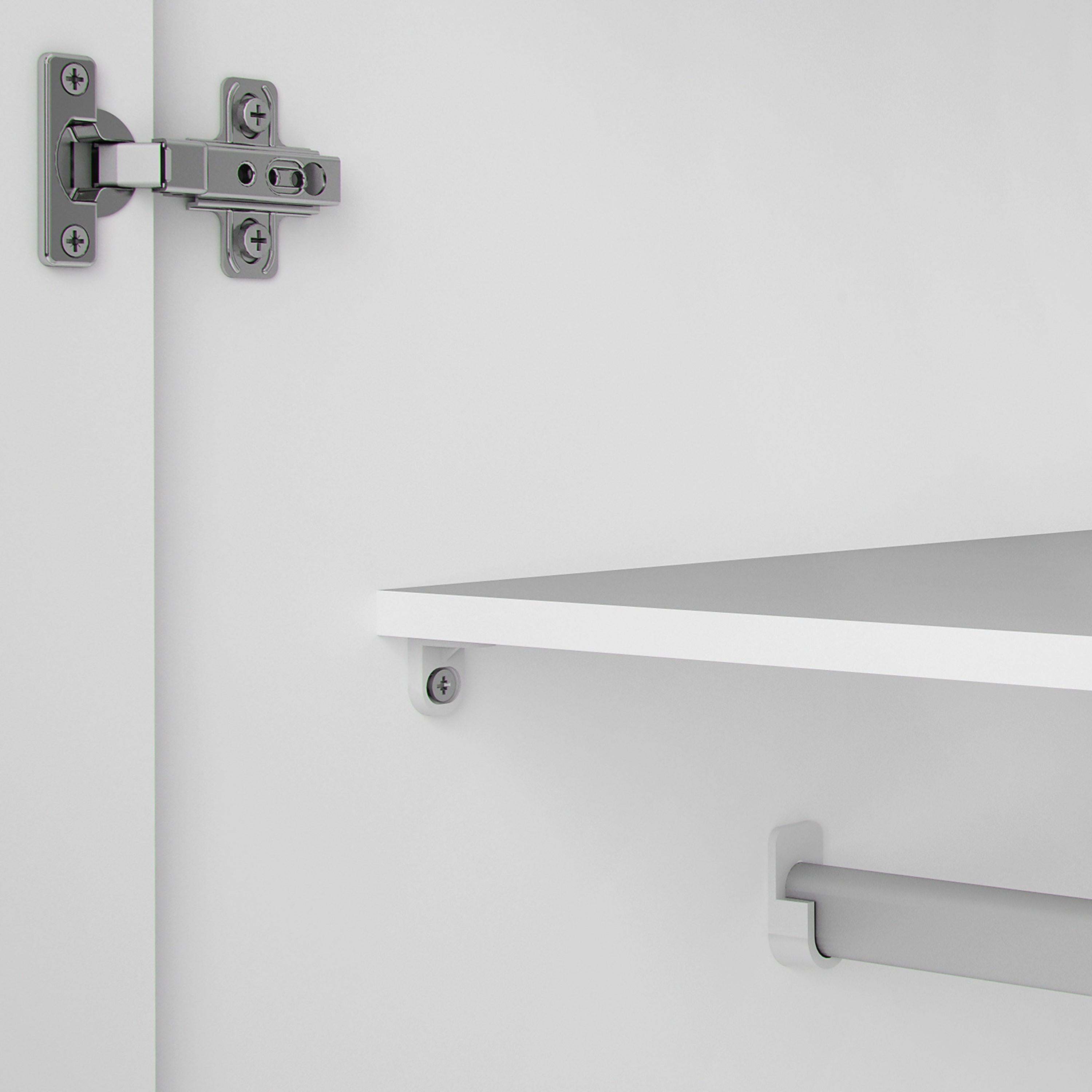 Space Wardrobe 2 Doors White 1750 - image 8