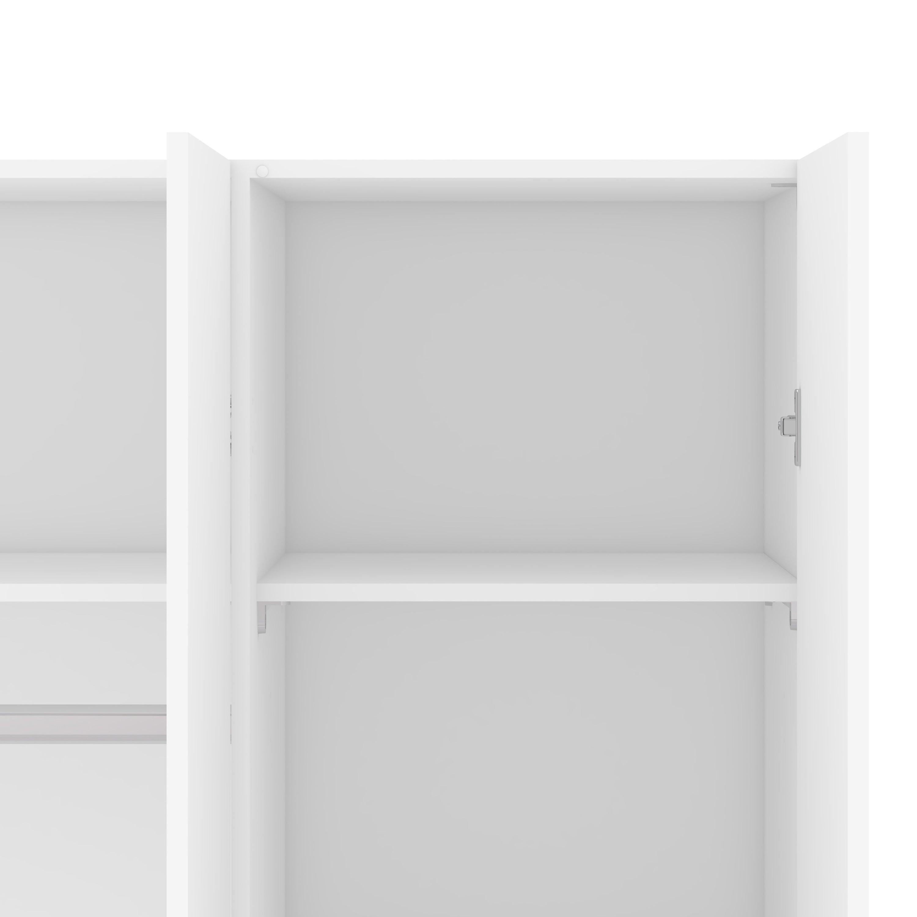 Space Wardrobe 3 Doors White 1750 - image 10