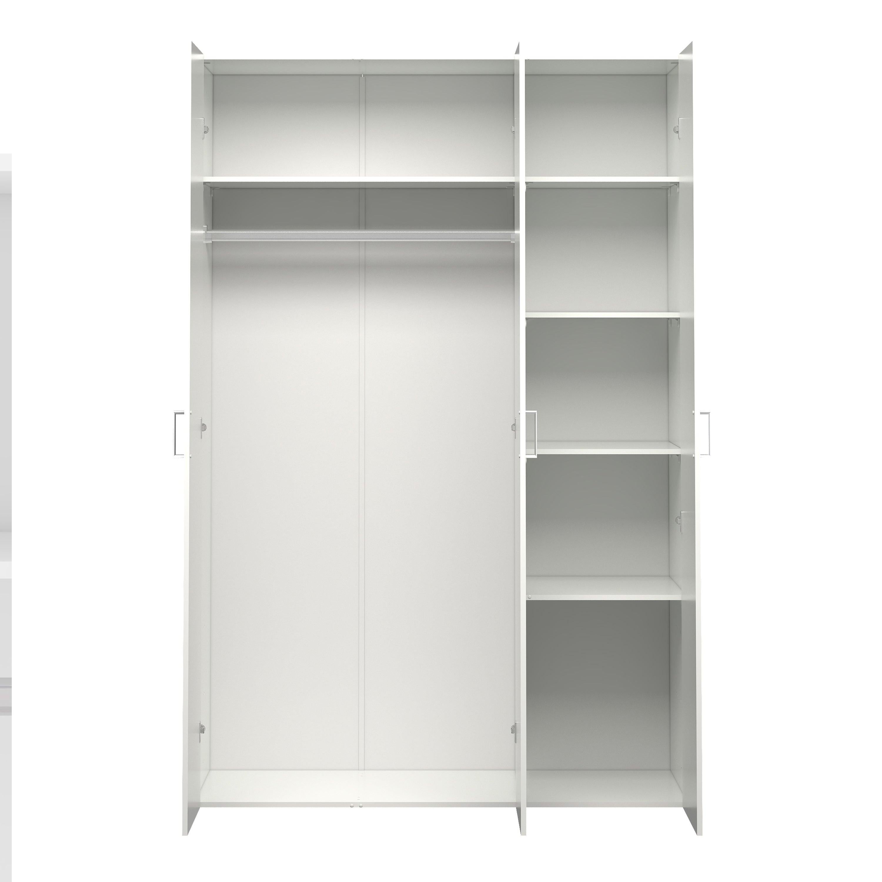 Space Wardrobe 3 Doors White 1750 - image 5