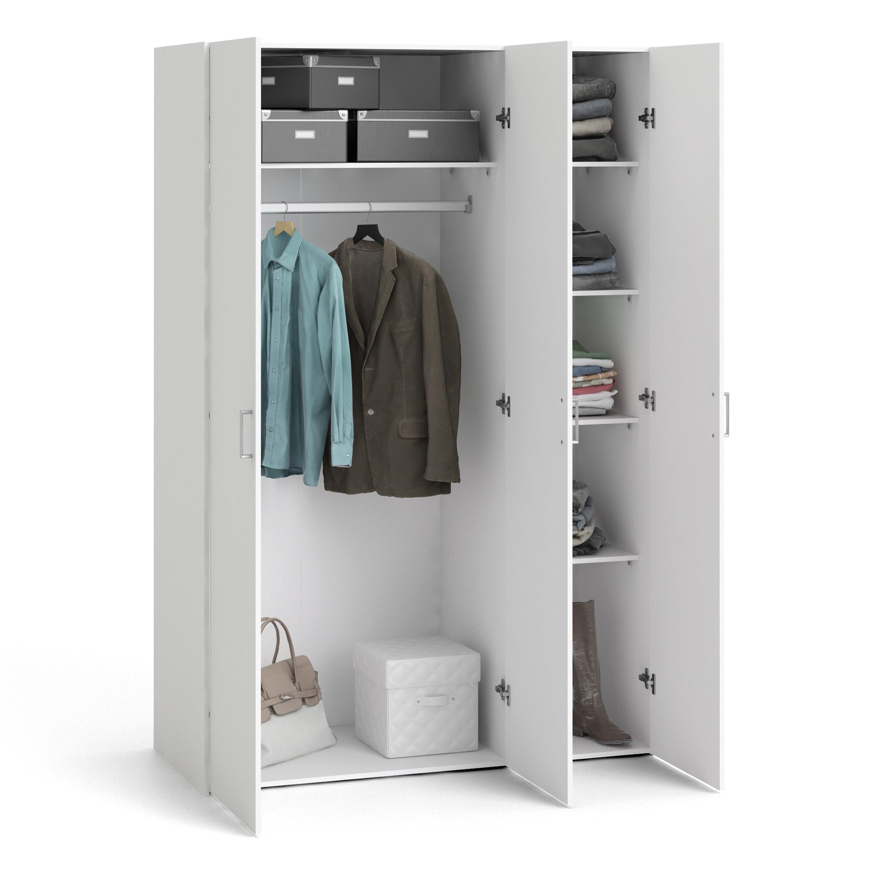 Space Wardrobe 3 Doors White 1750 - image 6