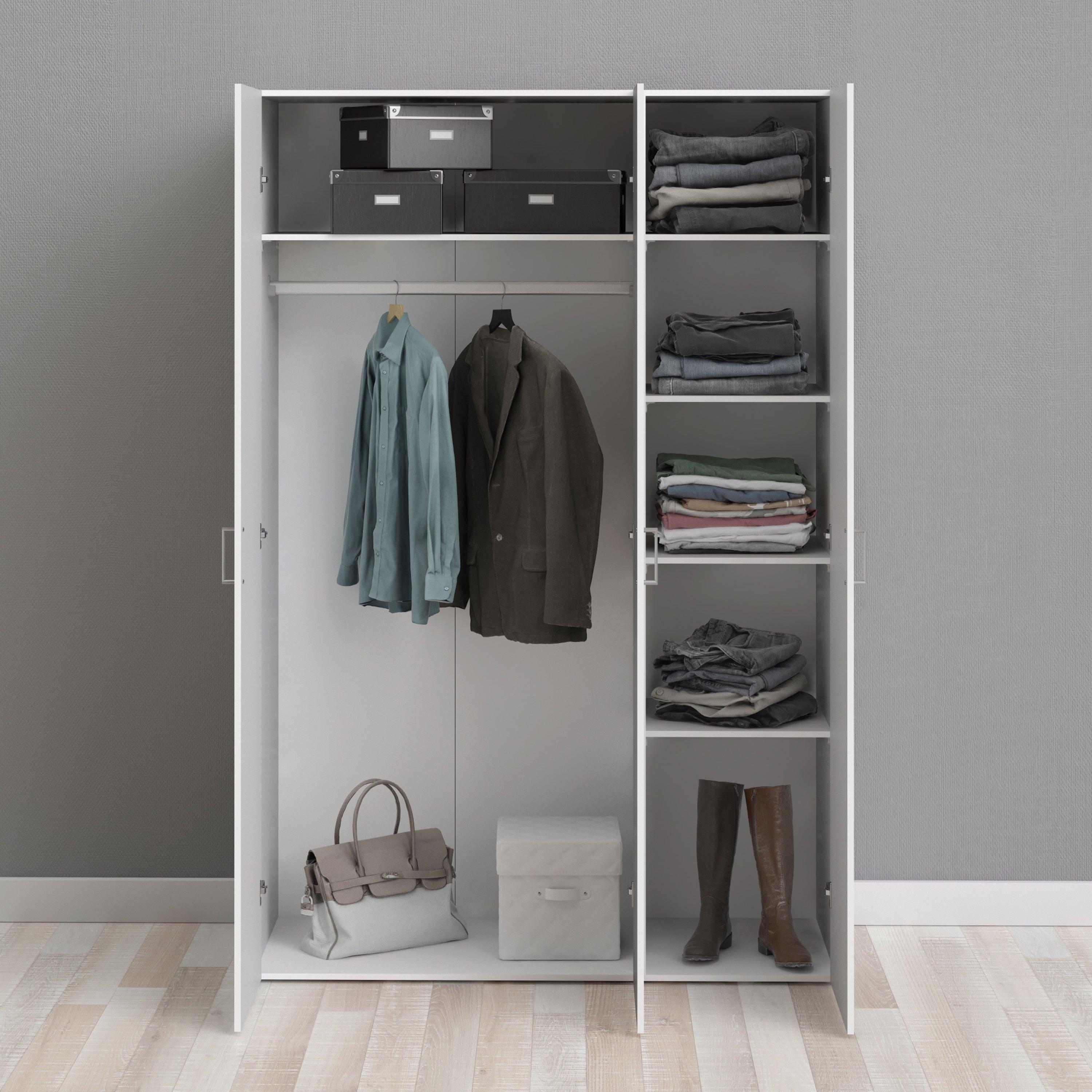 Space Wardrobe 3 Doors White 1750 - image 7