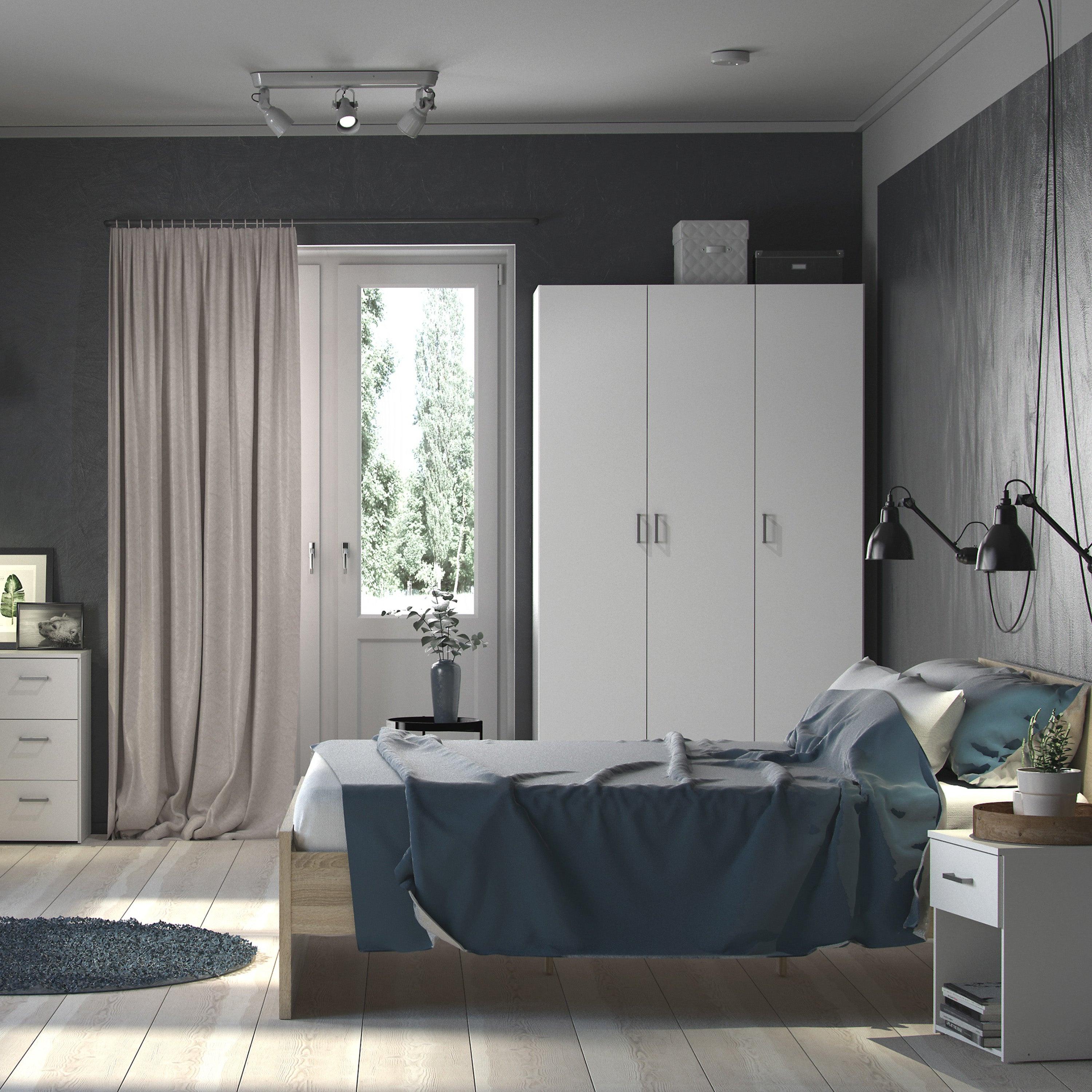 Space Wardrobe 3 Doors White 1750 - image 8
