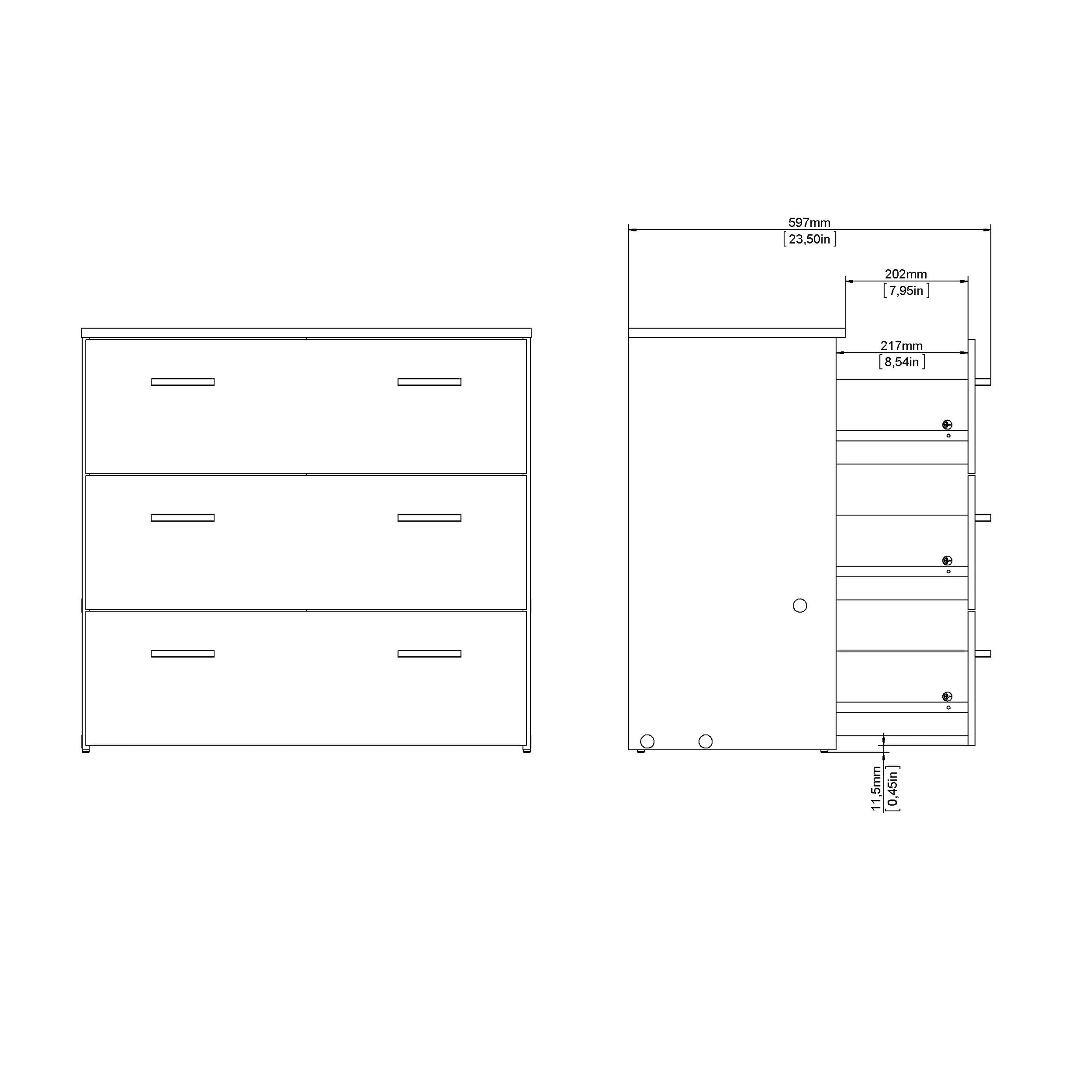 Space Chest of 3 Drawers in Oak - image 15