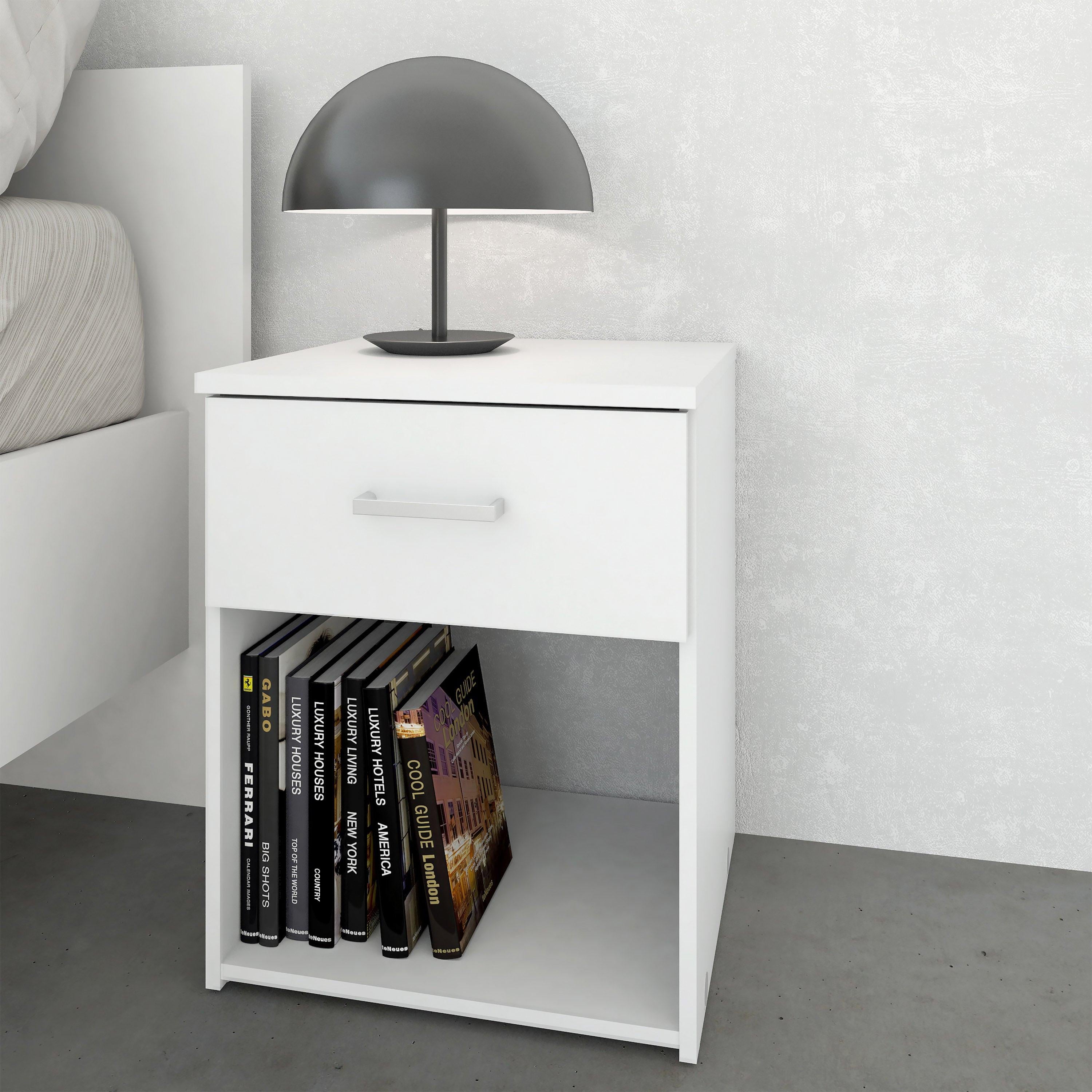 Space Bedside 1 Drawer in White - image 7