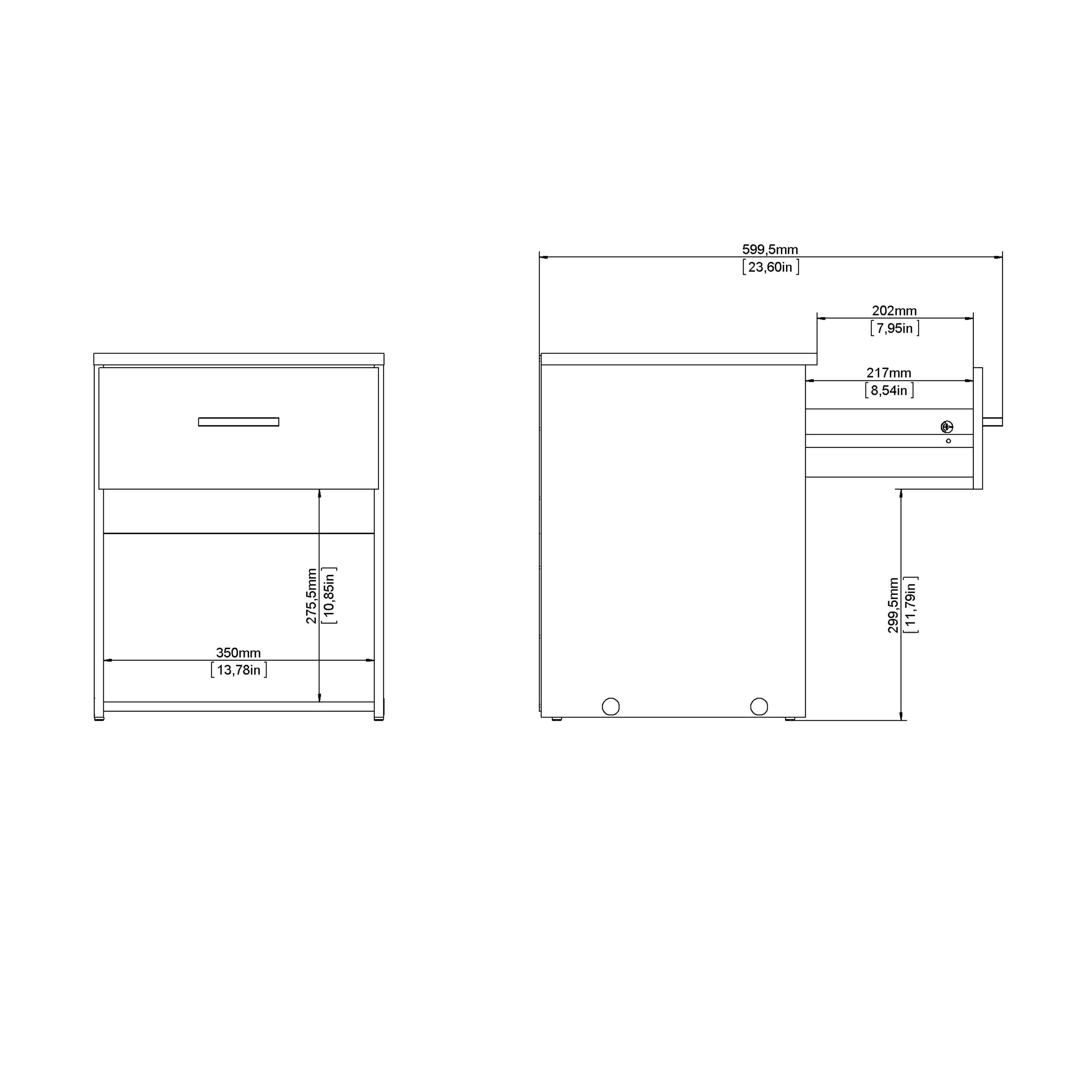 Space Bedside 1 Drawer in Oak - image 12
