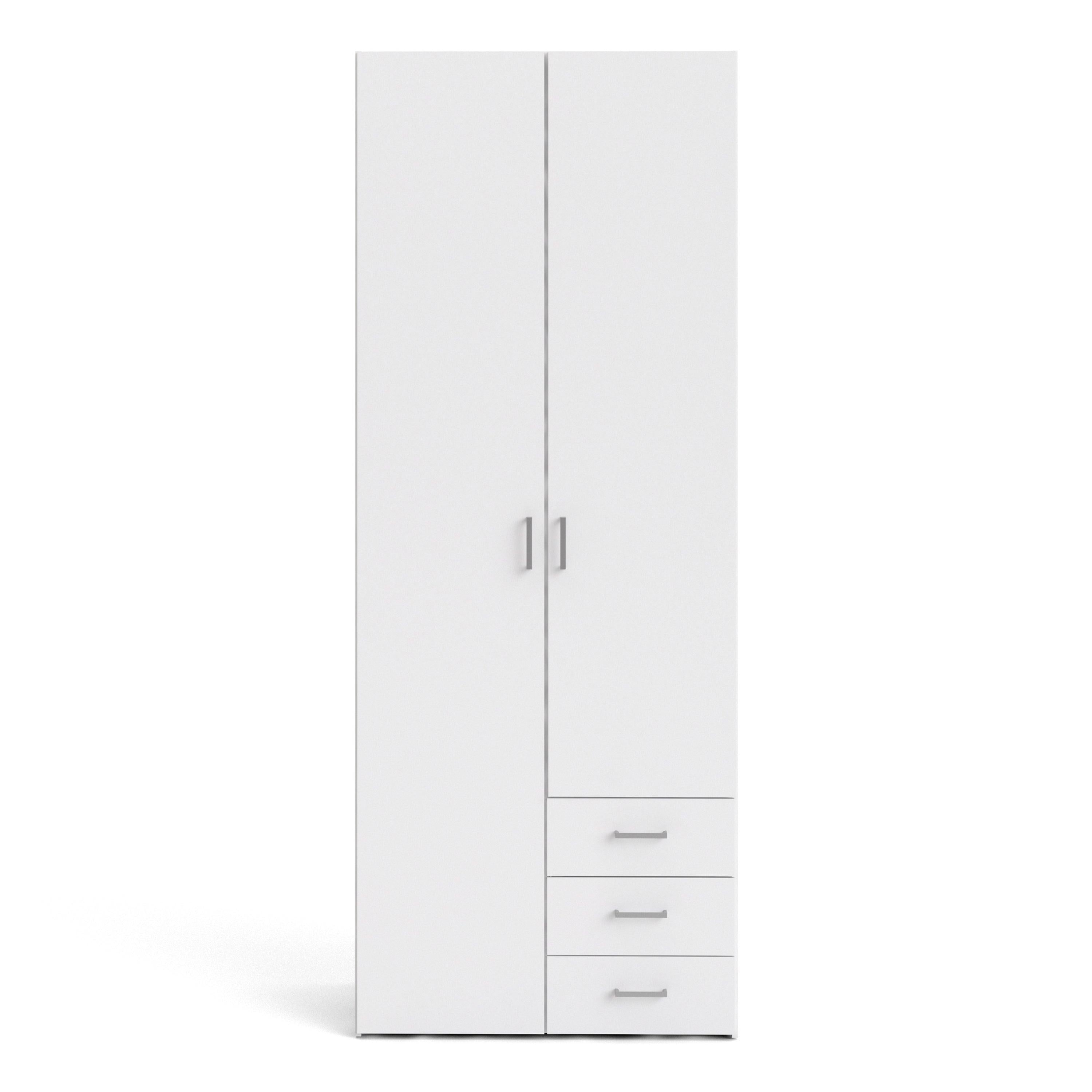 Space Wardrobe 2 Doors 3 Drawers in White 2000 - image 2