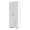 Space Wardrobe 2 Doors 3 Drawers in White 2000 - image 3