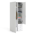 Space Wardrobe 2 Doors 3 Drawers in White 2000 - image 5
