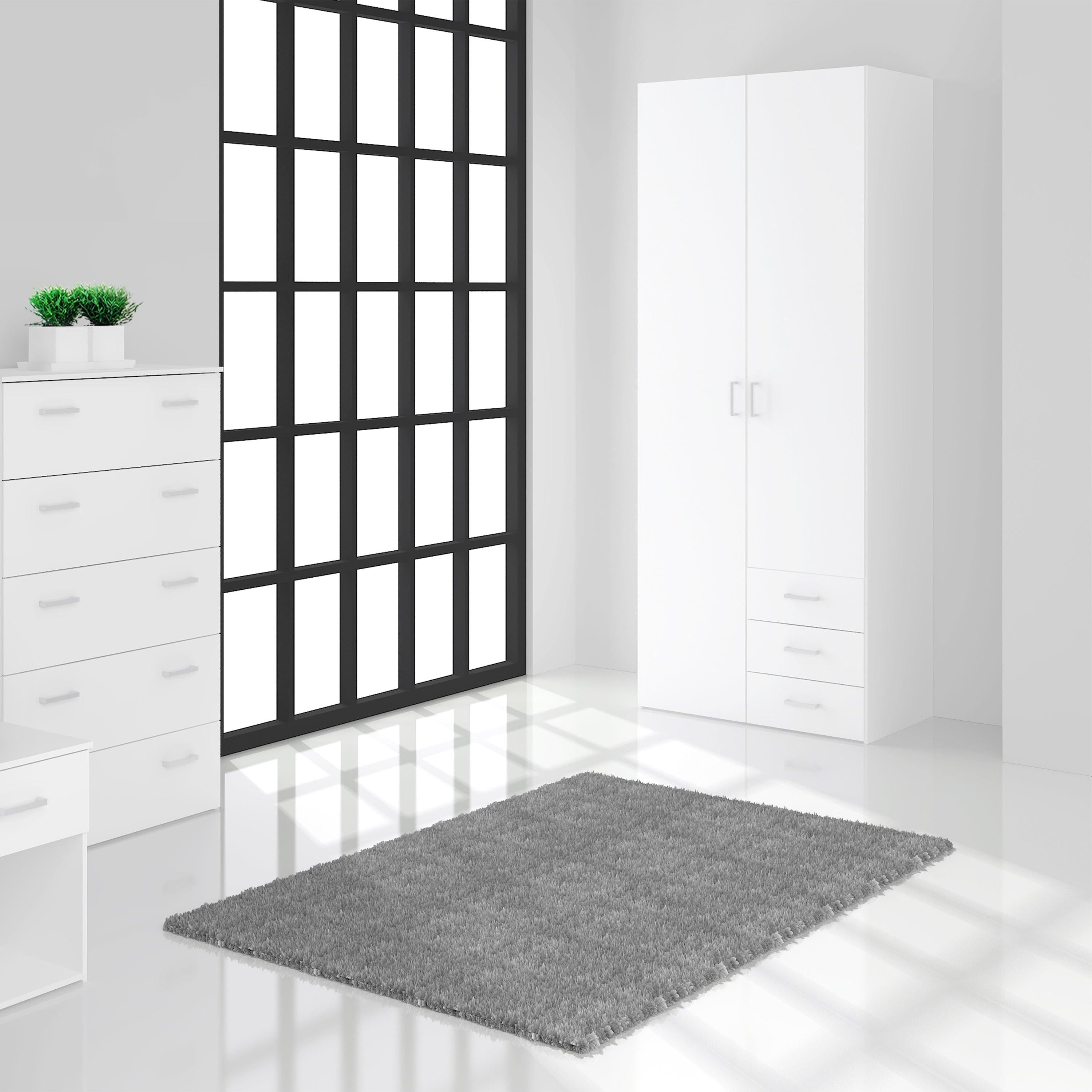 Space Wardrobe 2 Doors 3 Drawers in White 2000 - image 6