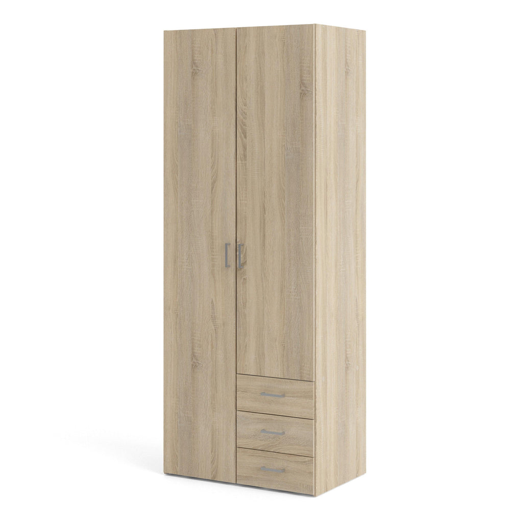 Space Wardrobe 2 Doors 3 Drawers in Oak 2000 - image 3