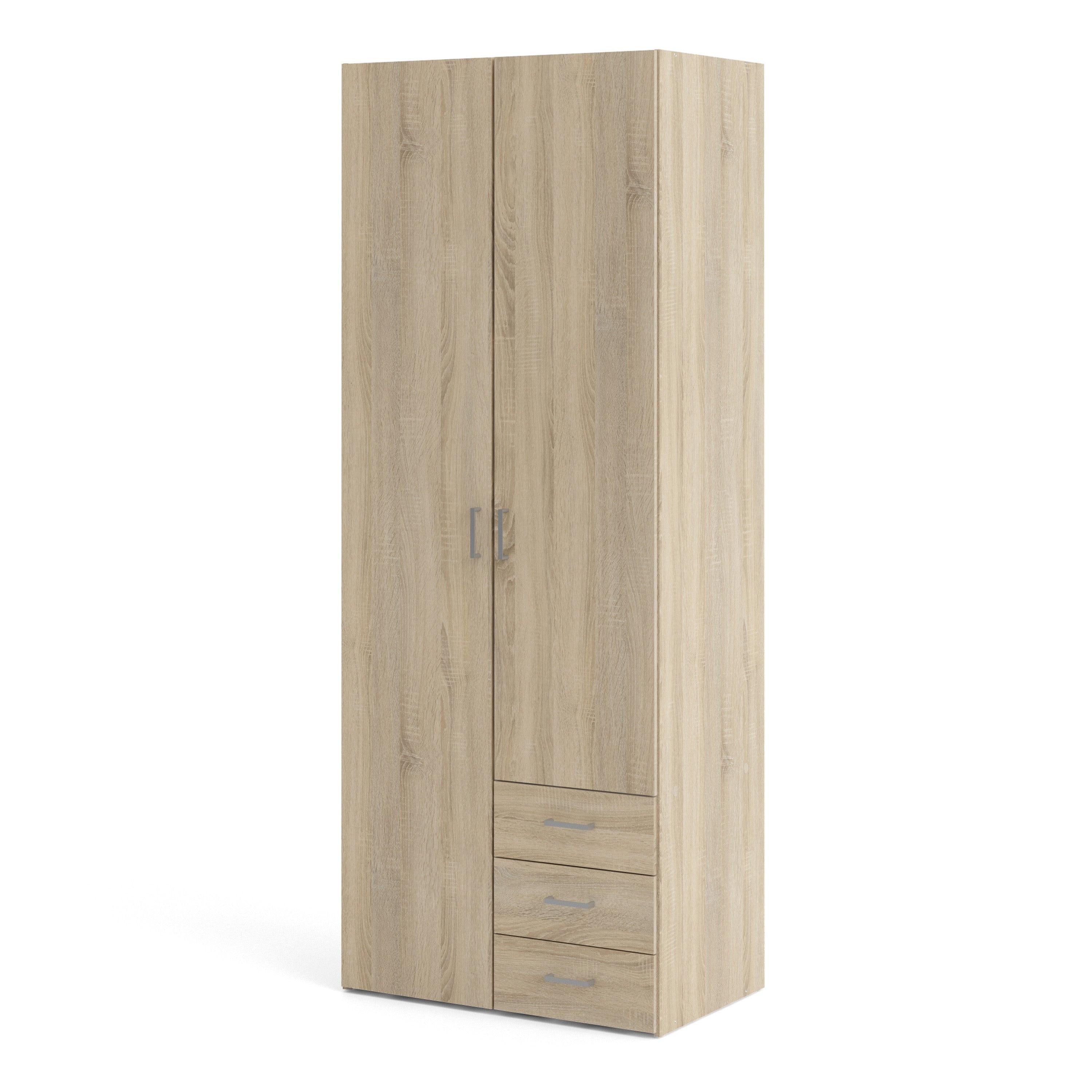 Space Wardrobe 2 Doors 3 Drawers in Oak 2000 - image 3