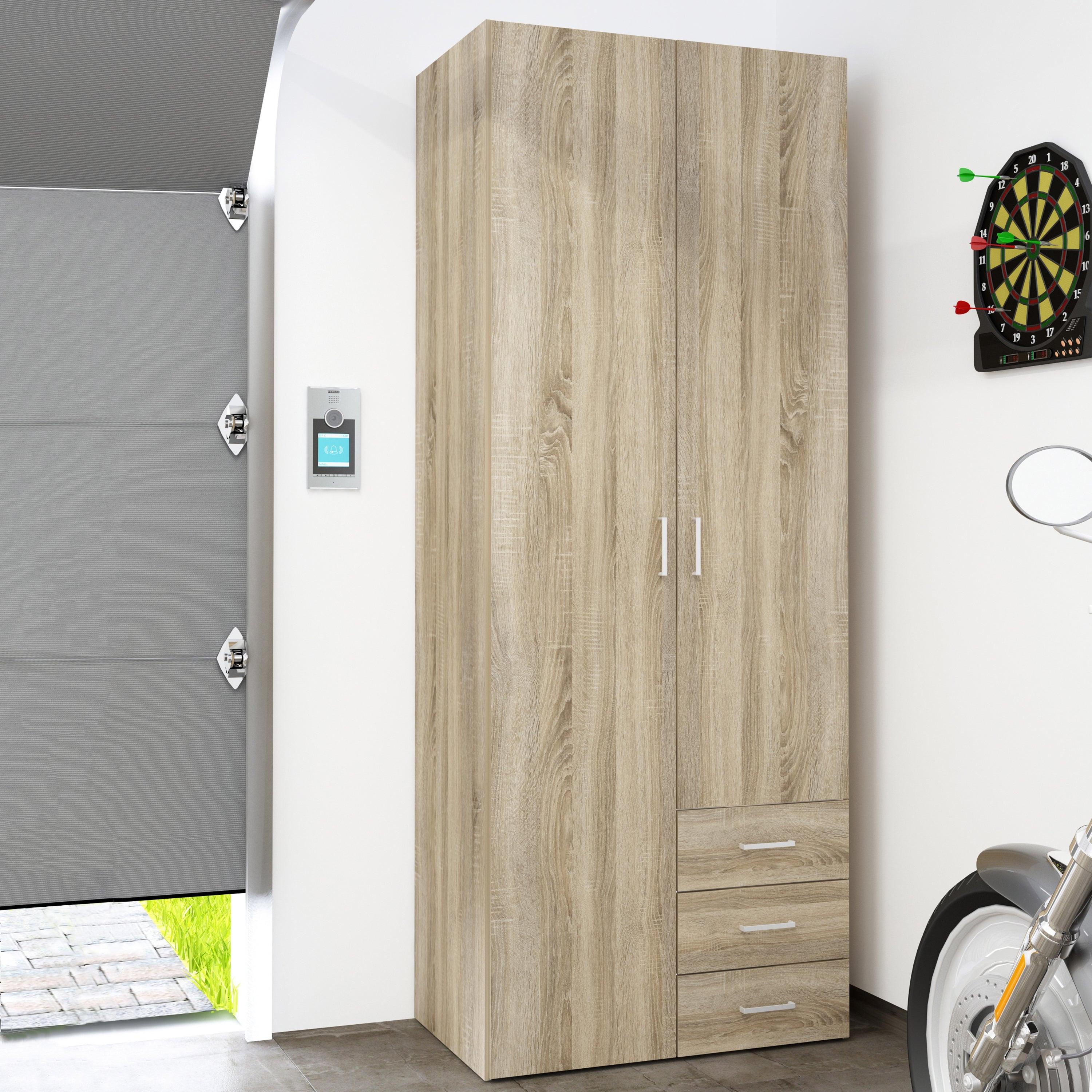 Space Wardrobe 2 Doors 3 Drawers in Oak 2000 - image 8