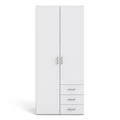 Space Wardrobe 2 Doors 3 Drawers White 1750 - image 2