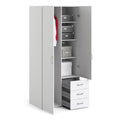 Space Wardrobe 2 Doors 3 Drawers White 1750 - image 5
