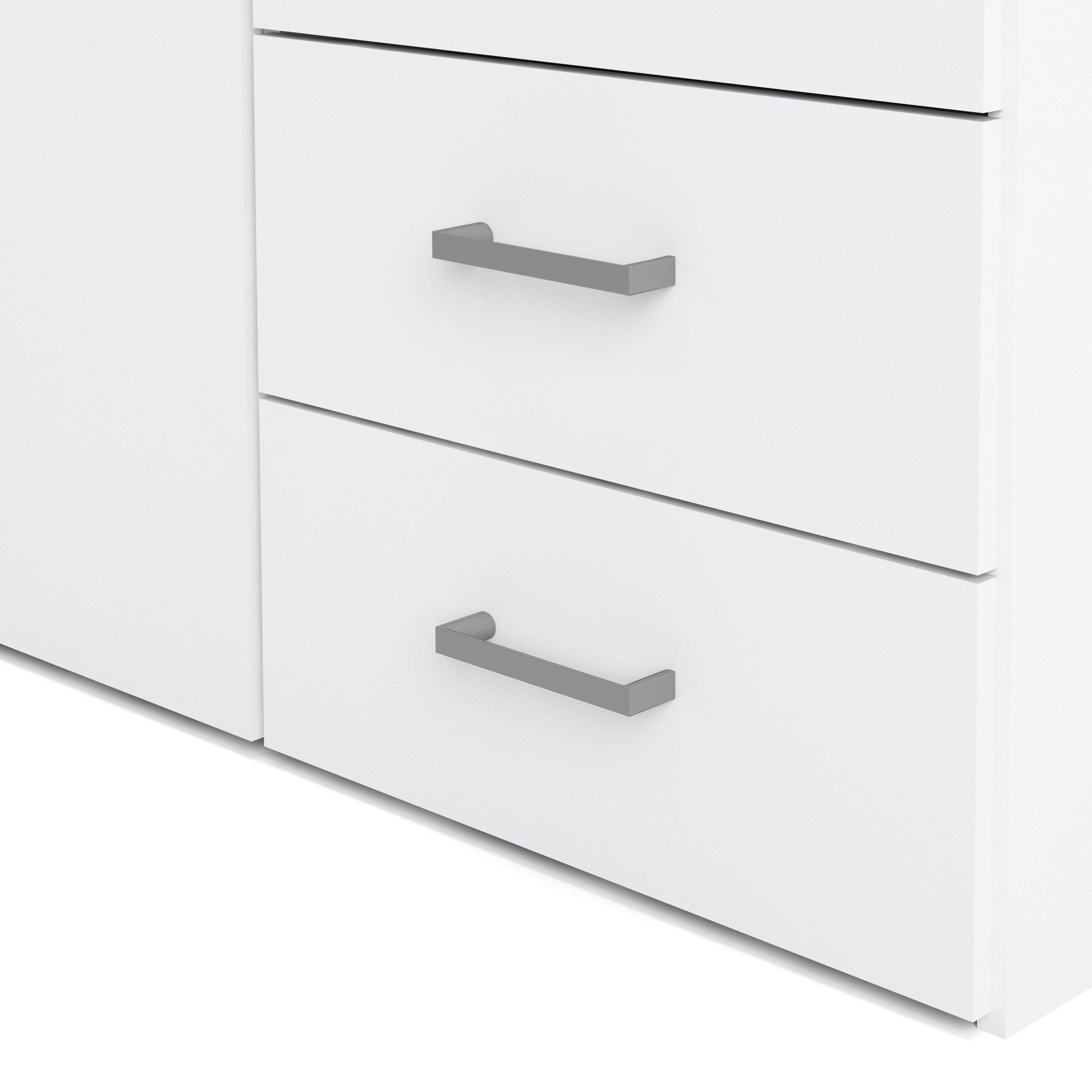 Space Wardrobe 2 Doors 3 Drawers White 1750 - image 9