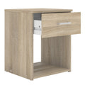 Space Package - Bedside 1 Drawer + Chest of 3 Drawers + Wardrobe with 2 Doors + 1 Drawer in Oak - image 3