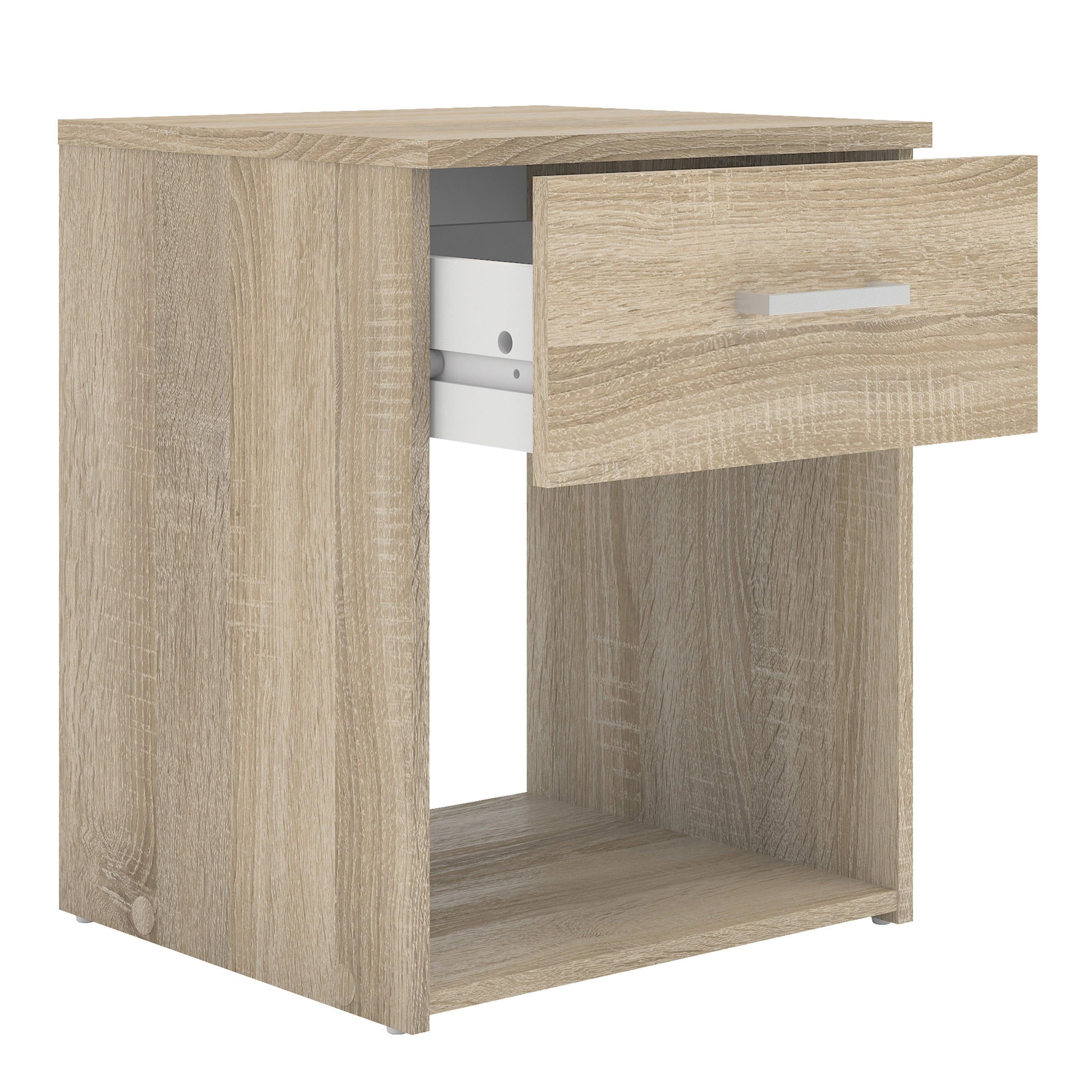 Space Package - Bedside 1 Drawer + Chest of 3 Drawers + Wardrobe with 2 Doors + 1 Drawer in Oak - image 3