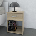 Space Package - Bedside 1 Drawer + Chest of 3 Drawers + Wardrobe with 2 Doors + 1 Drawer in Oak - image 4