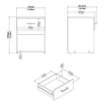Space Package - Bedside 1 Drawer + Chest of 3 Drawers + Wardrobe with 2 Doors + 1 Drawer in Oak - image 5