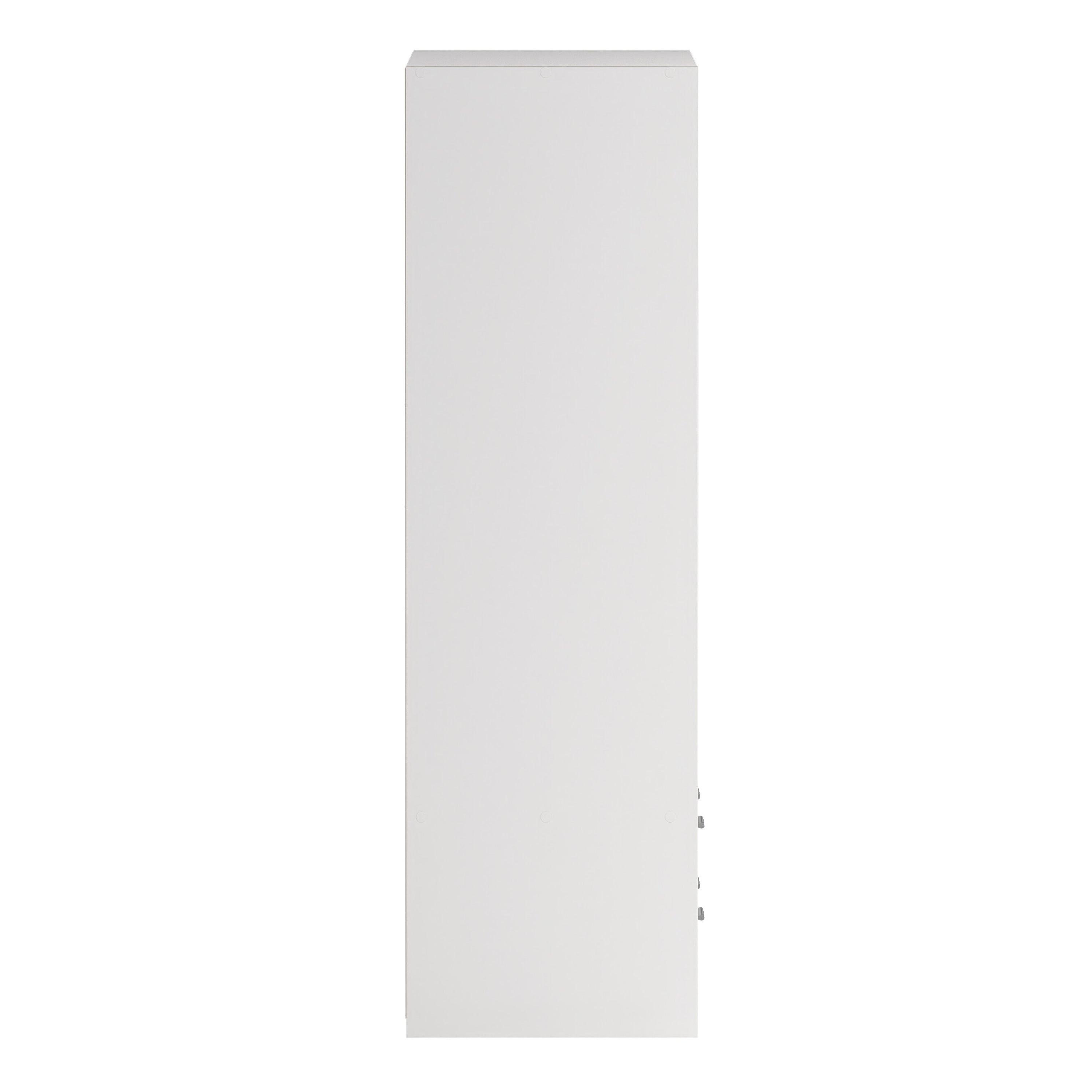 Line Wardrobe with 2 Sliding Doors and 4 Drawers, White - image 4