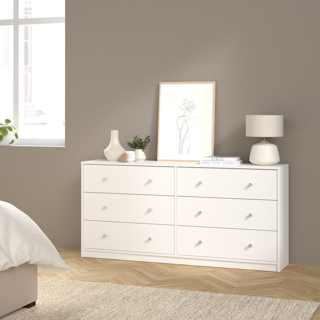 May Chest of 6 Drawers (3+3) in White - image 7
