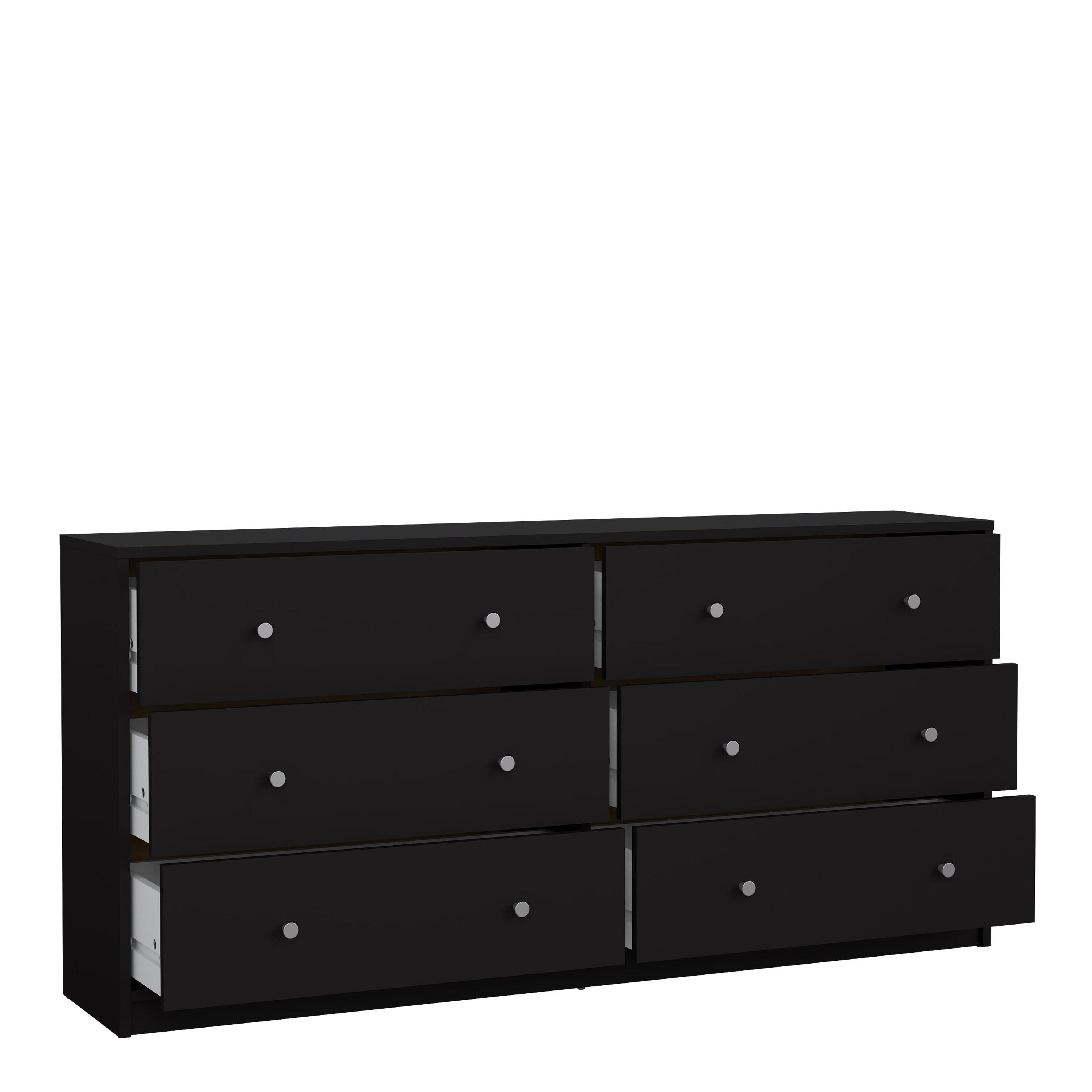 May Chest of 6 Drawers (3+3) in Black - image 5