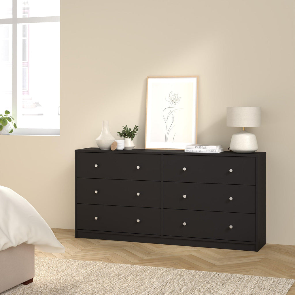 May Chest of 6 Drawers (3+3) in Black - image 7