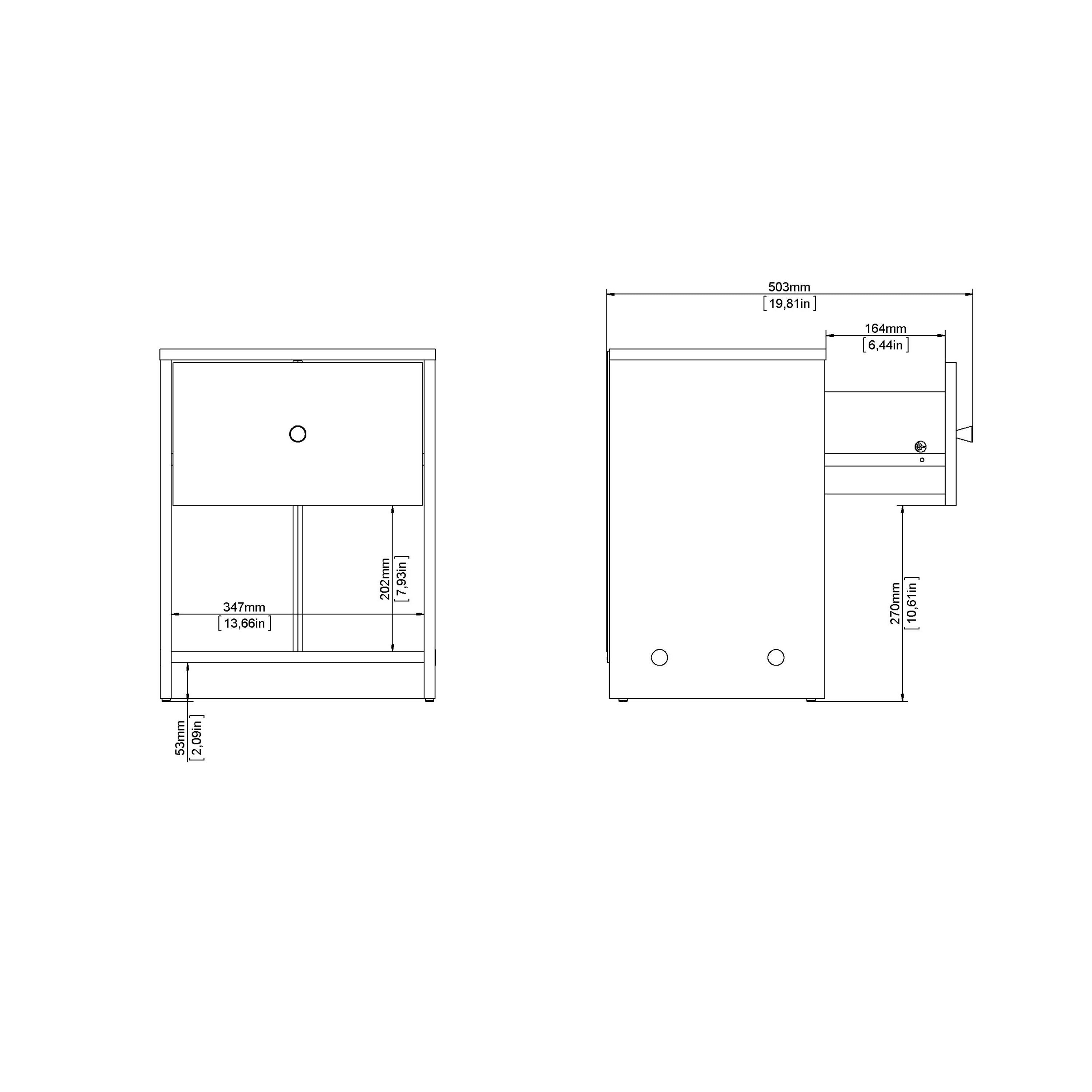May Bedside 1 Drawer in Black - image 11