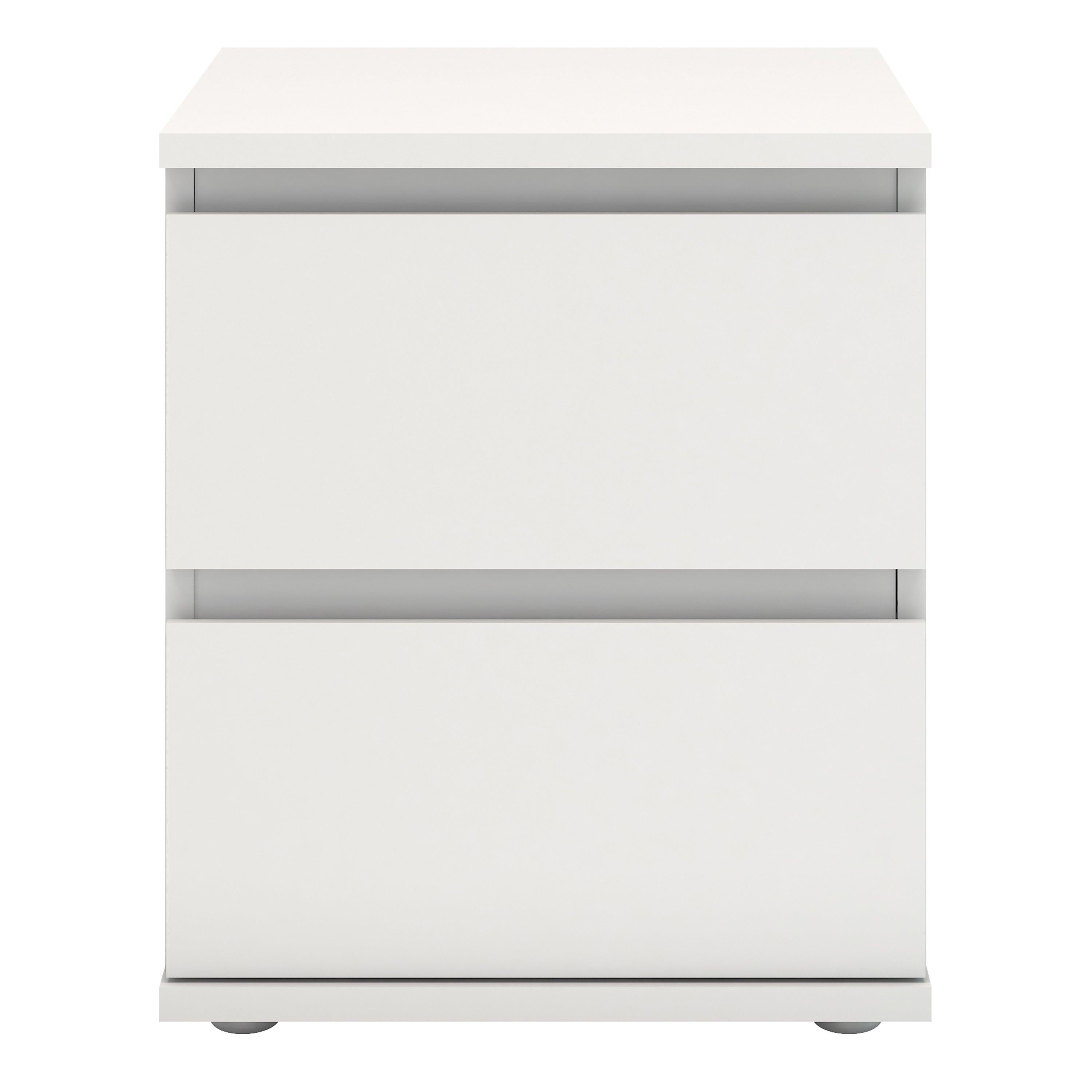 Nova Bedside 2 Drawer in White - image 2