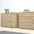 Nova Sideboard 3 Drawers 2 Doors in Oak - image 3