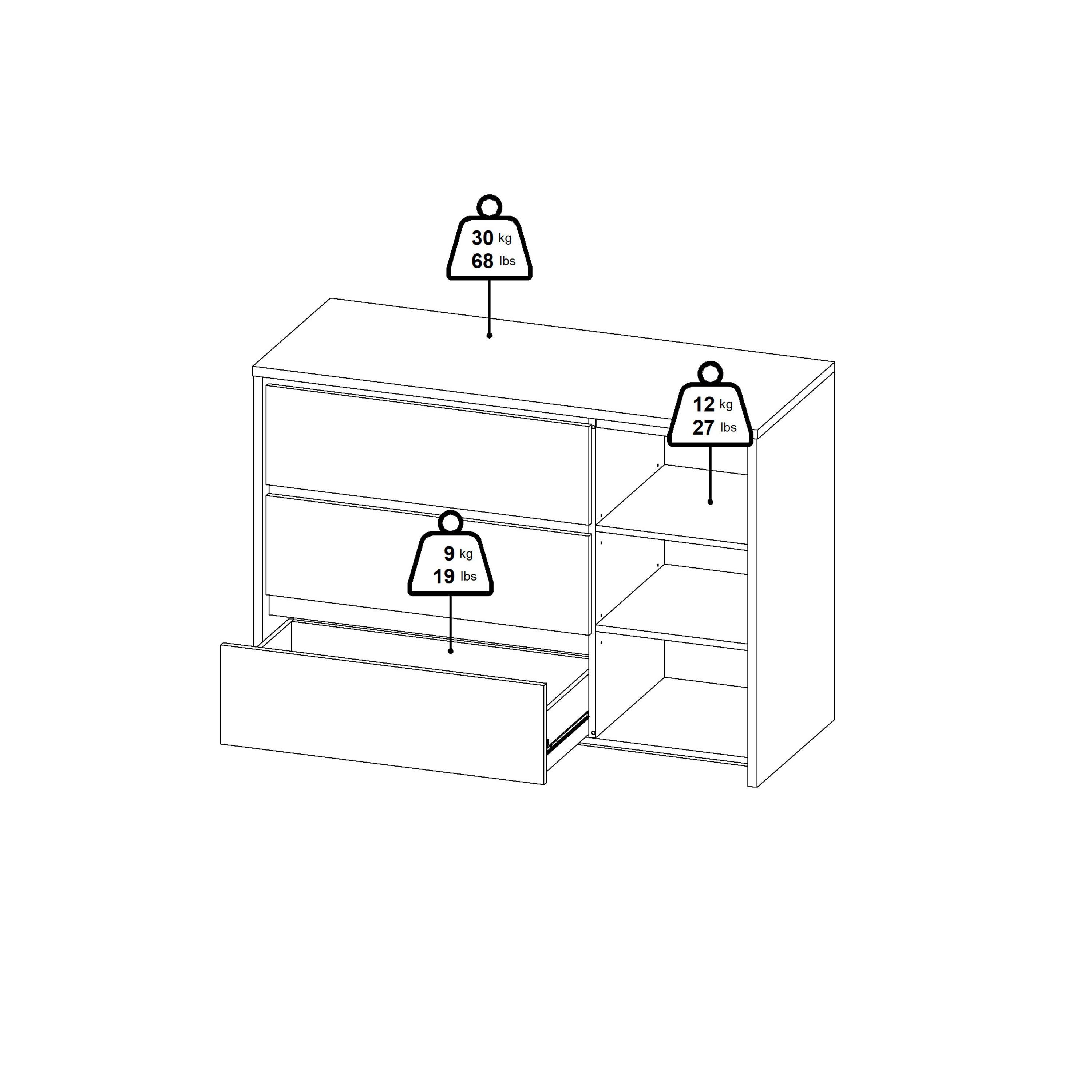Next Sideboard with 1 door and 3 drawers White - image 11