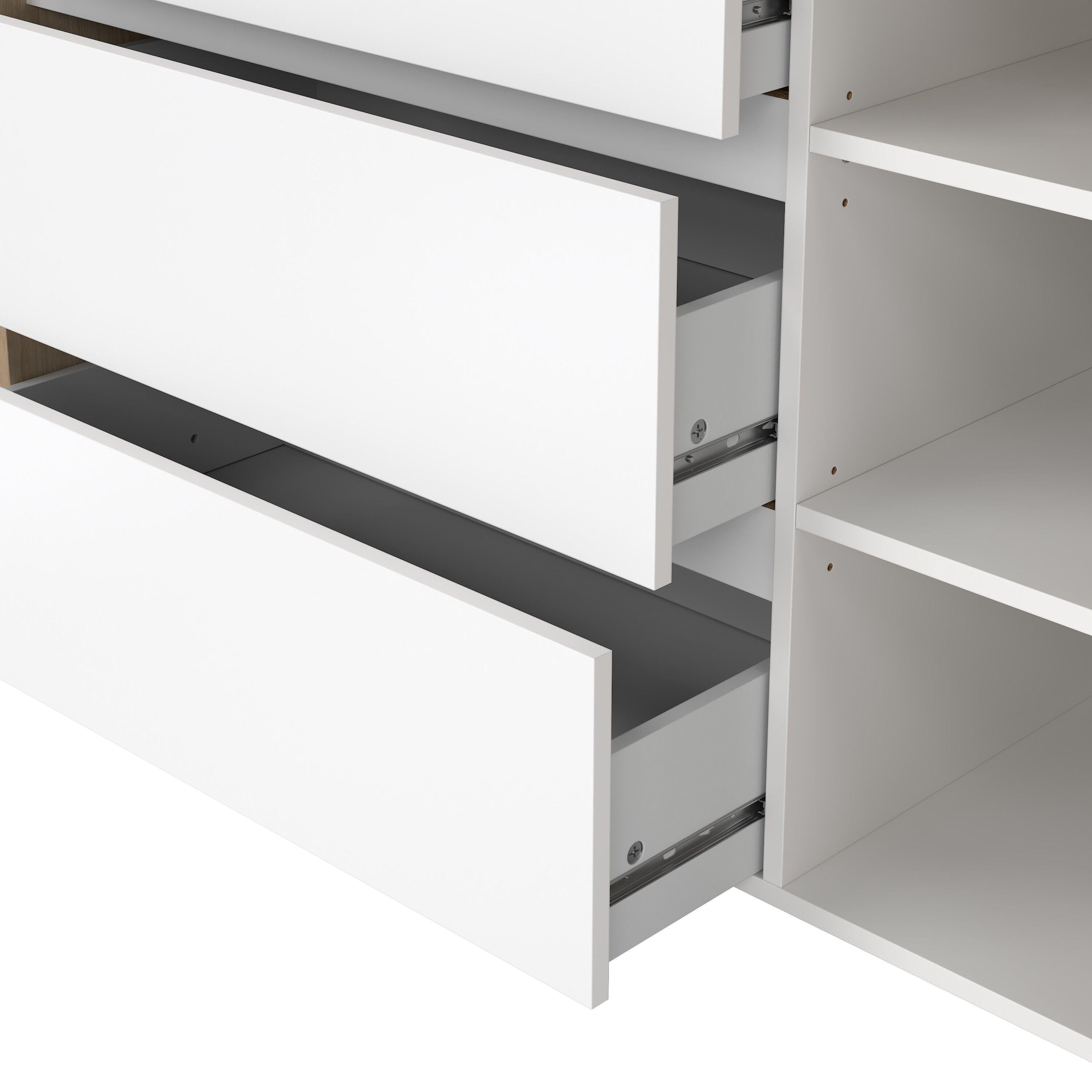 Next Sideboard with 1 door and 3 drawers Jackson Hickory White high gloss - image 9
